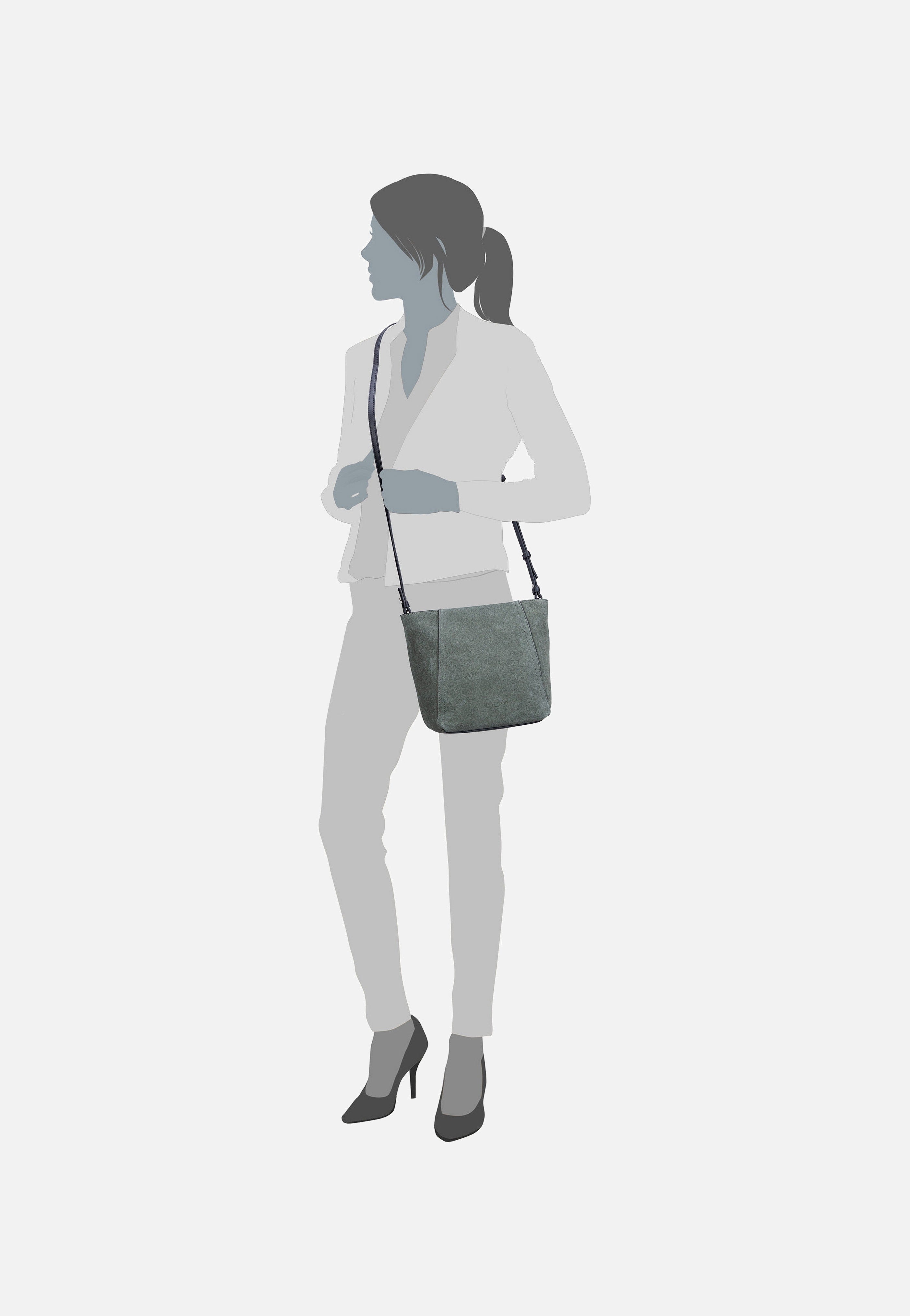 Chudy Suede 2152412 Cypress Green - Beuteltasche