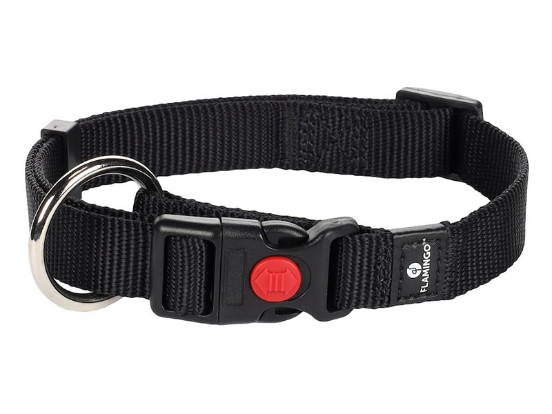 Flamingo Ziggi Black halsband - S