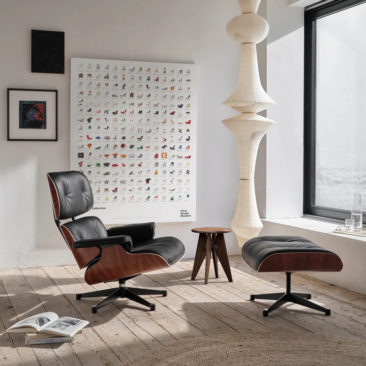 Vitra - Tabouret Solvay, Eiche dunkel / schwarz
