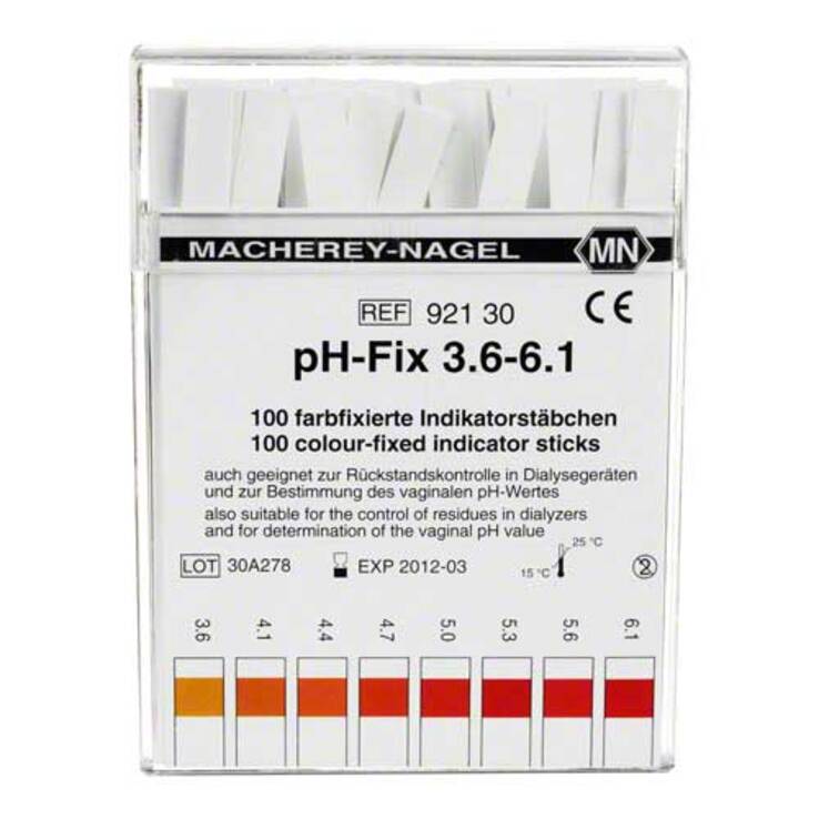 PH Fix Indikatorstäbchen pH 3,6 - 6,1, 100 St