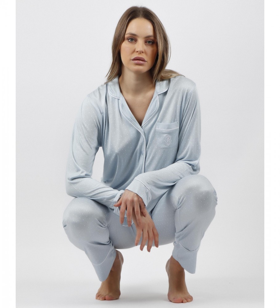 Pijama aberto Admas Soft Secret Azul