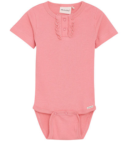 Minymo Body k/ä - Rib - Strawberry Pink
