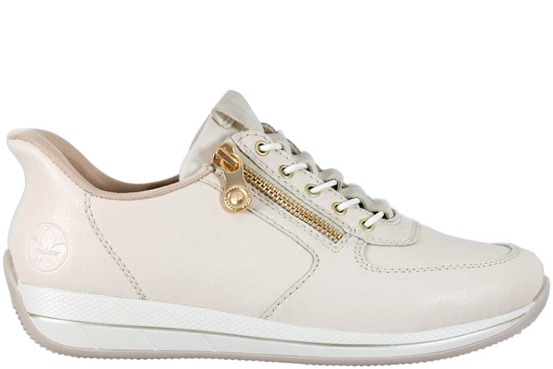 RIEKER SKO I BEIGE GLAT SKIND