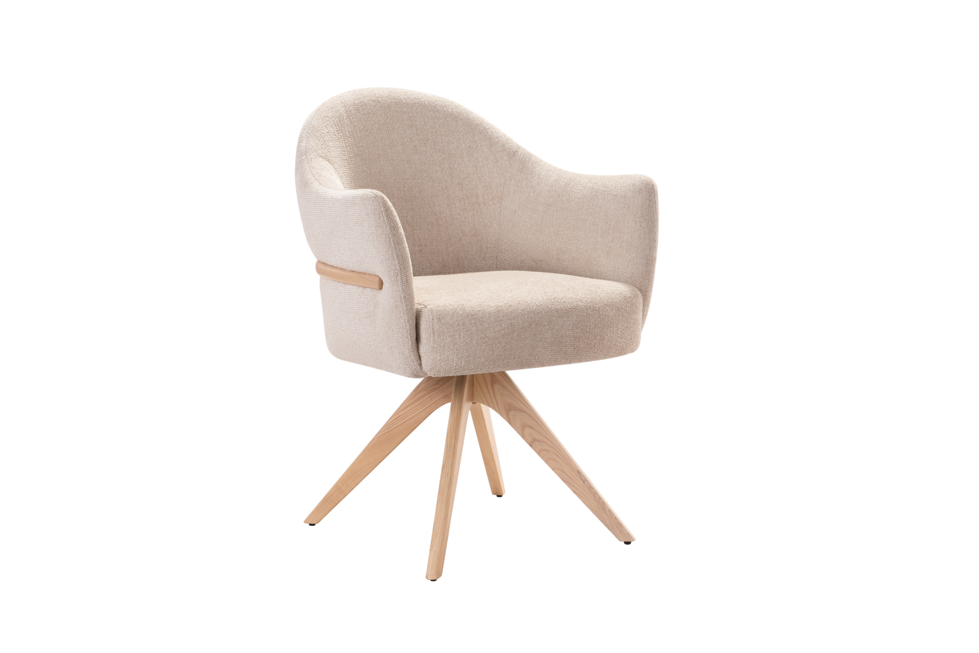 Flora draaistoel beige