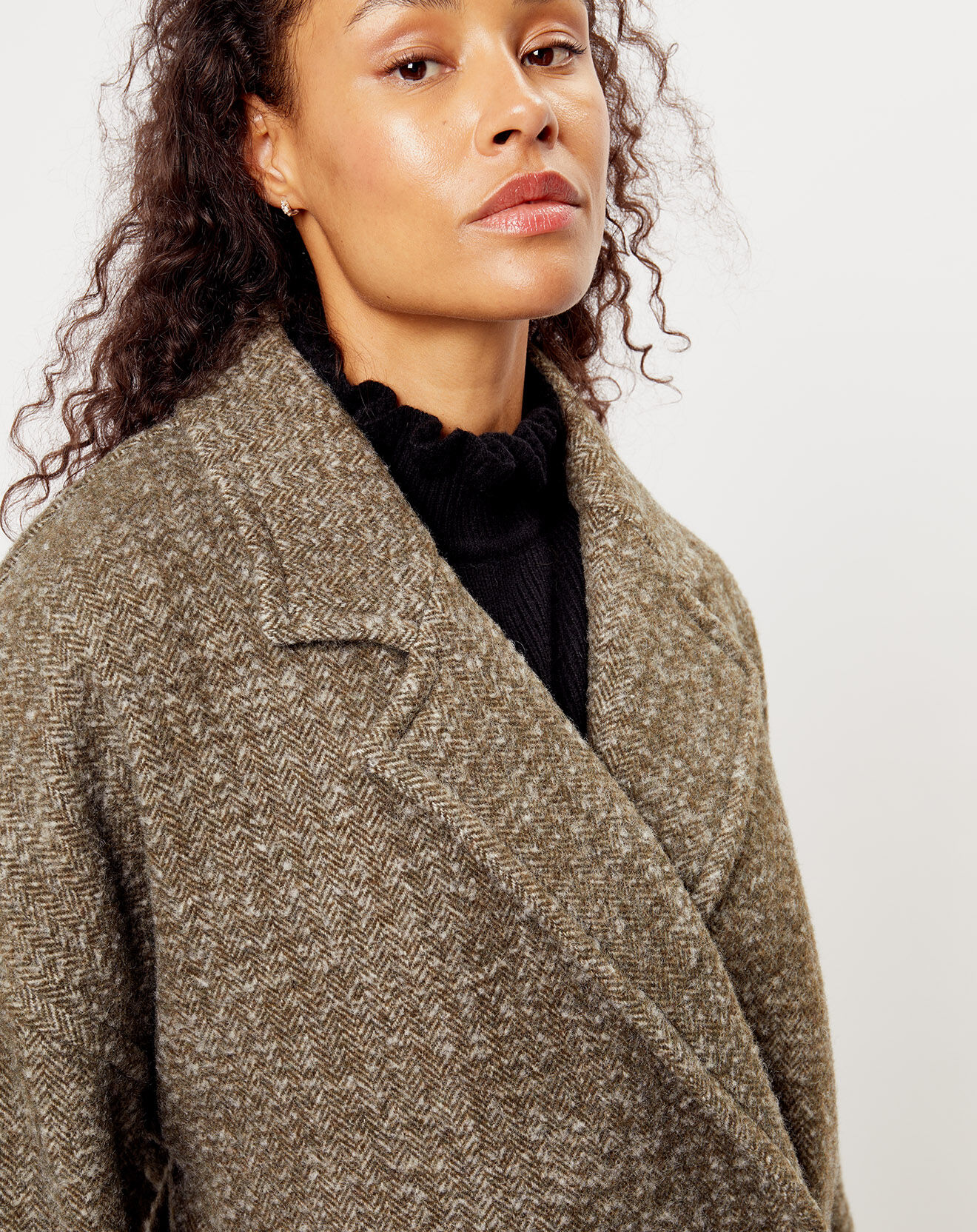 See u Soon Manteau en Laine mélangée Elisabeth khaki