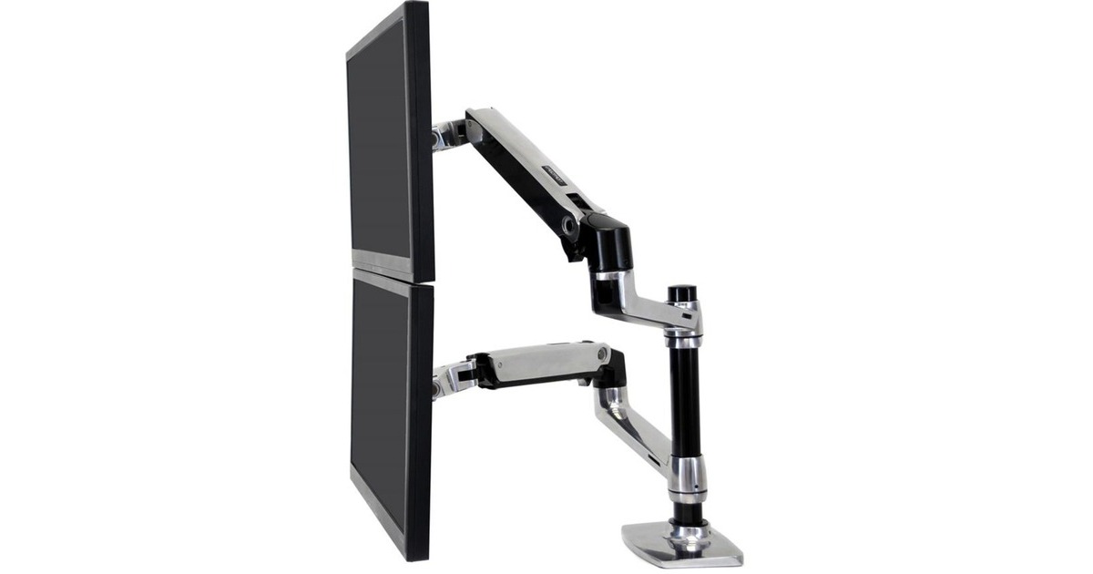 ErgotronLX Dual Stacking monitorarm  (Zilver)