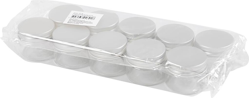Plastdåse Med Låg - H 35 MM - Ø 40 MM - 10 Stk