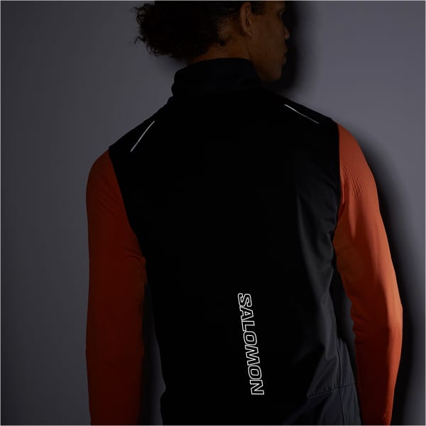 Veste trail SALOMON LIGHT SHELL VEST M DEEP BLACK