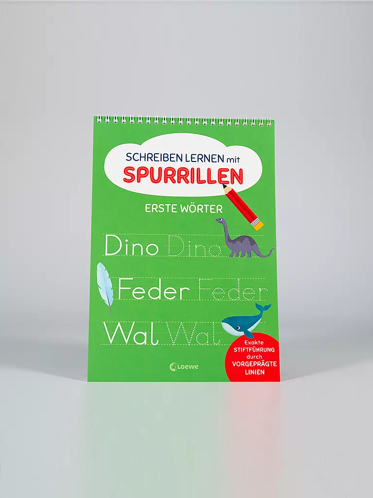 LOEWE VERLAG Schreibblock - Schreiben lernen mit Spurrillen - Erste Wörter keine Farbe