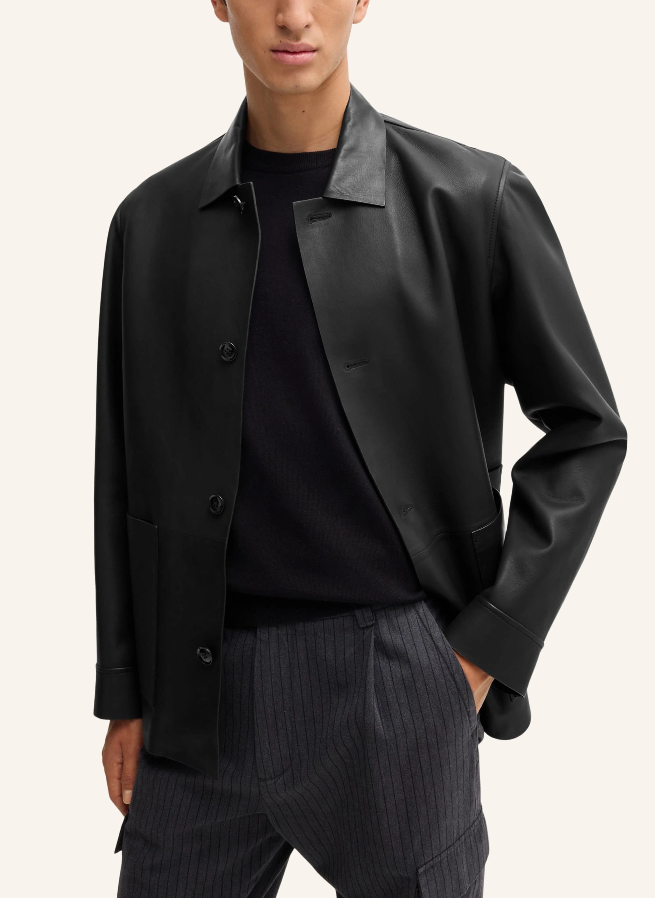 BOSS Lederjacke C-MARKIN Regular Fit