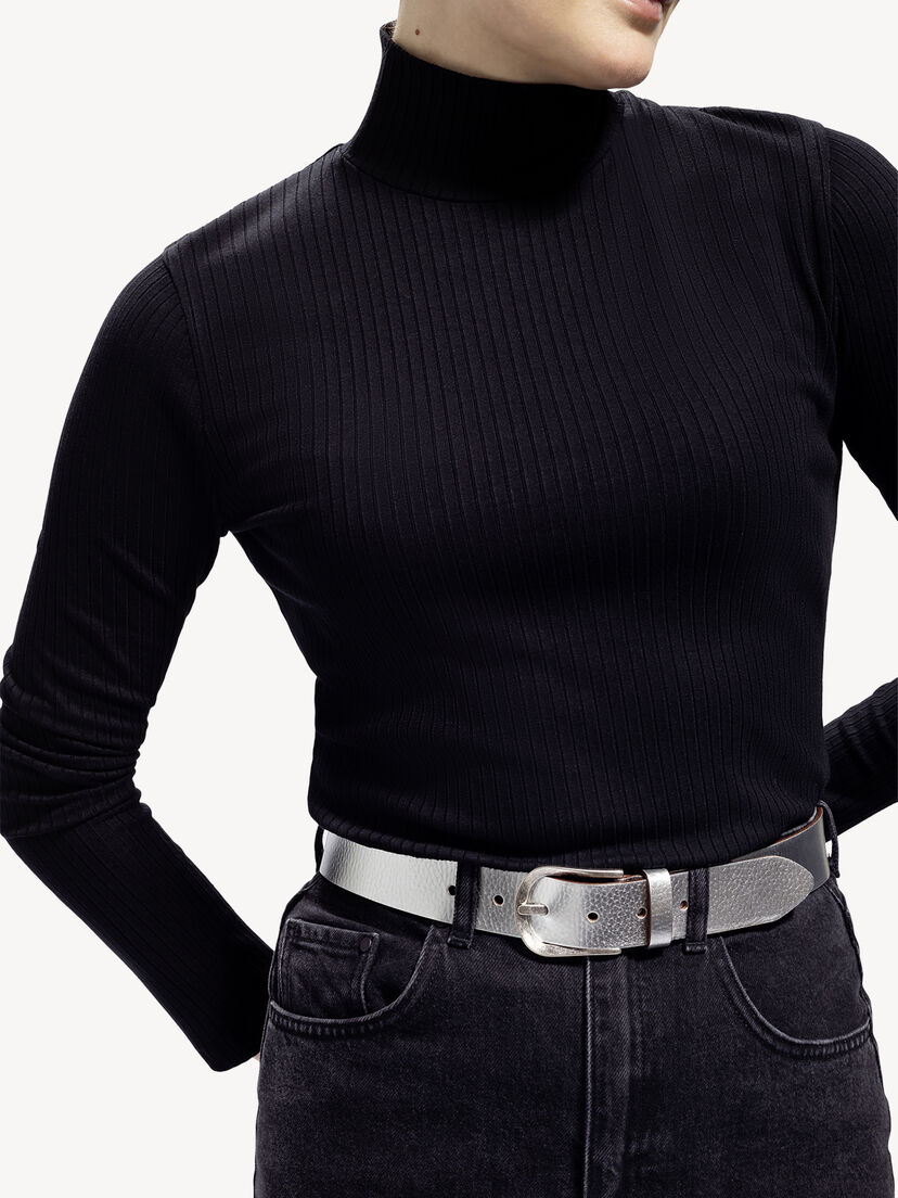 Leren Riem - zilver