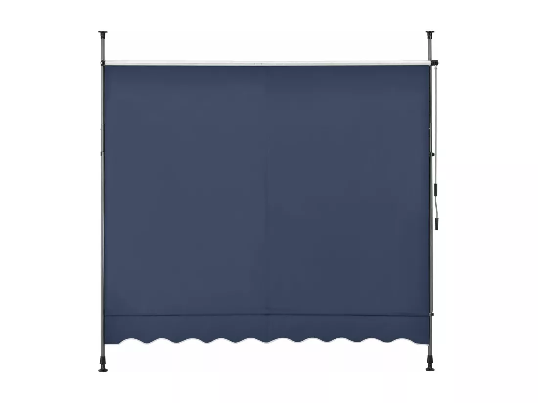 Store banne téléscopique acier bleue 400 x 120 x 200 cm 03_0008343