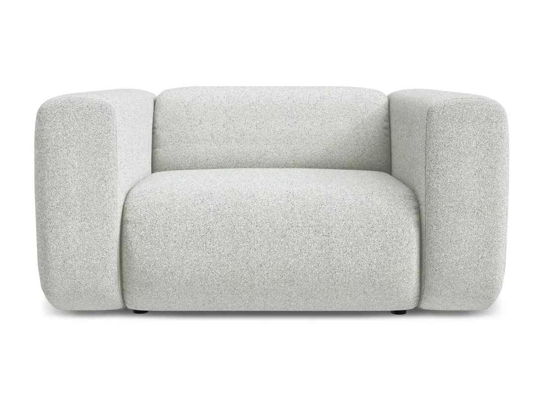 Fauteuil en tissu texturé - beige - EKAHI