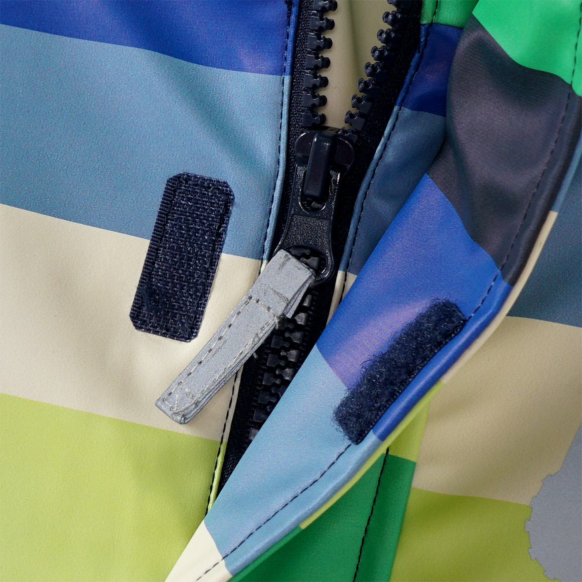 Topolino Jungen Regenjacke mit Streifen grün / blau
