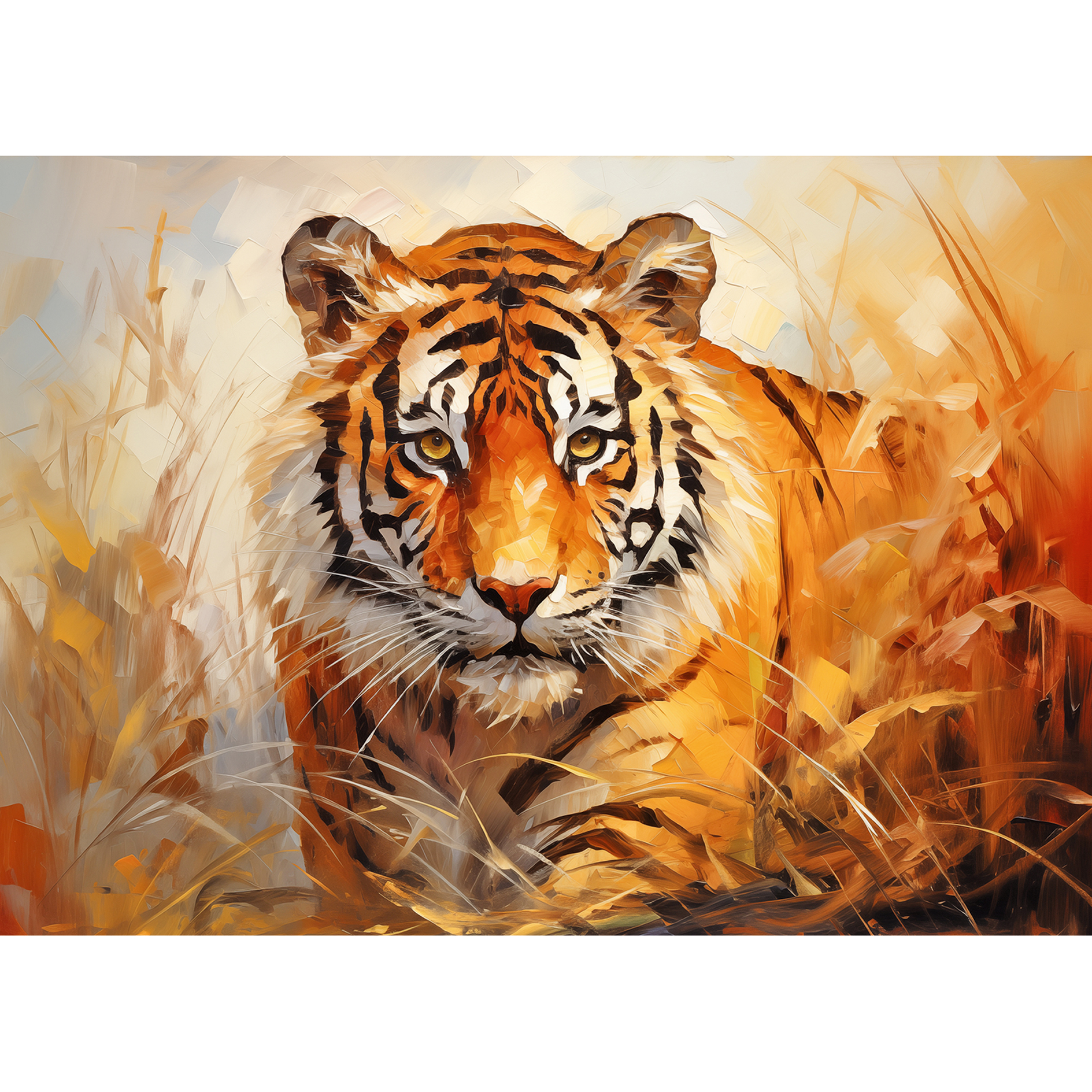 Leinwandbild - orange-beige - 70x50 cm