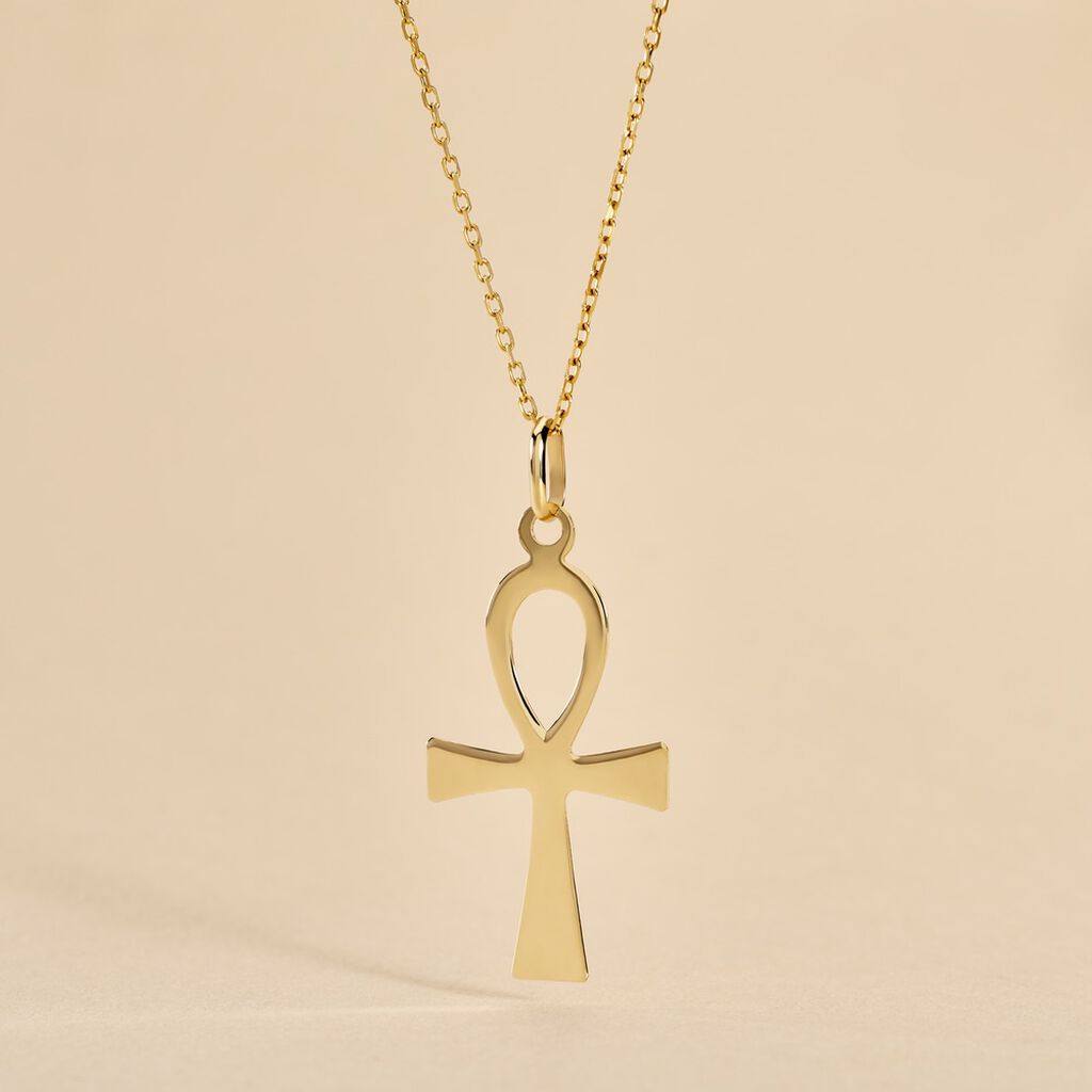 Pendentif Basilissa Croix De Vie Or Jaune