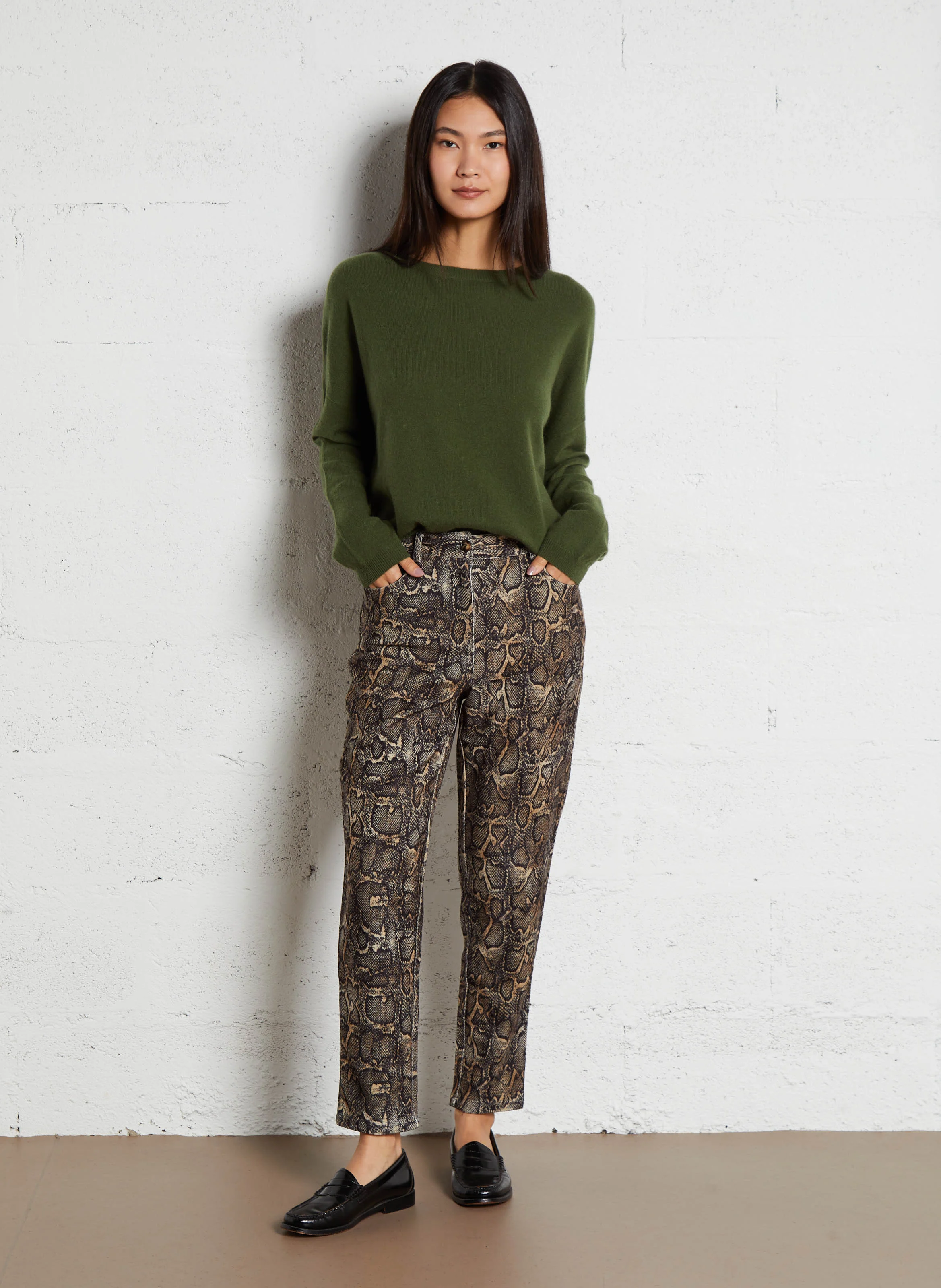 Pantalon slim imprimé | Multicolore