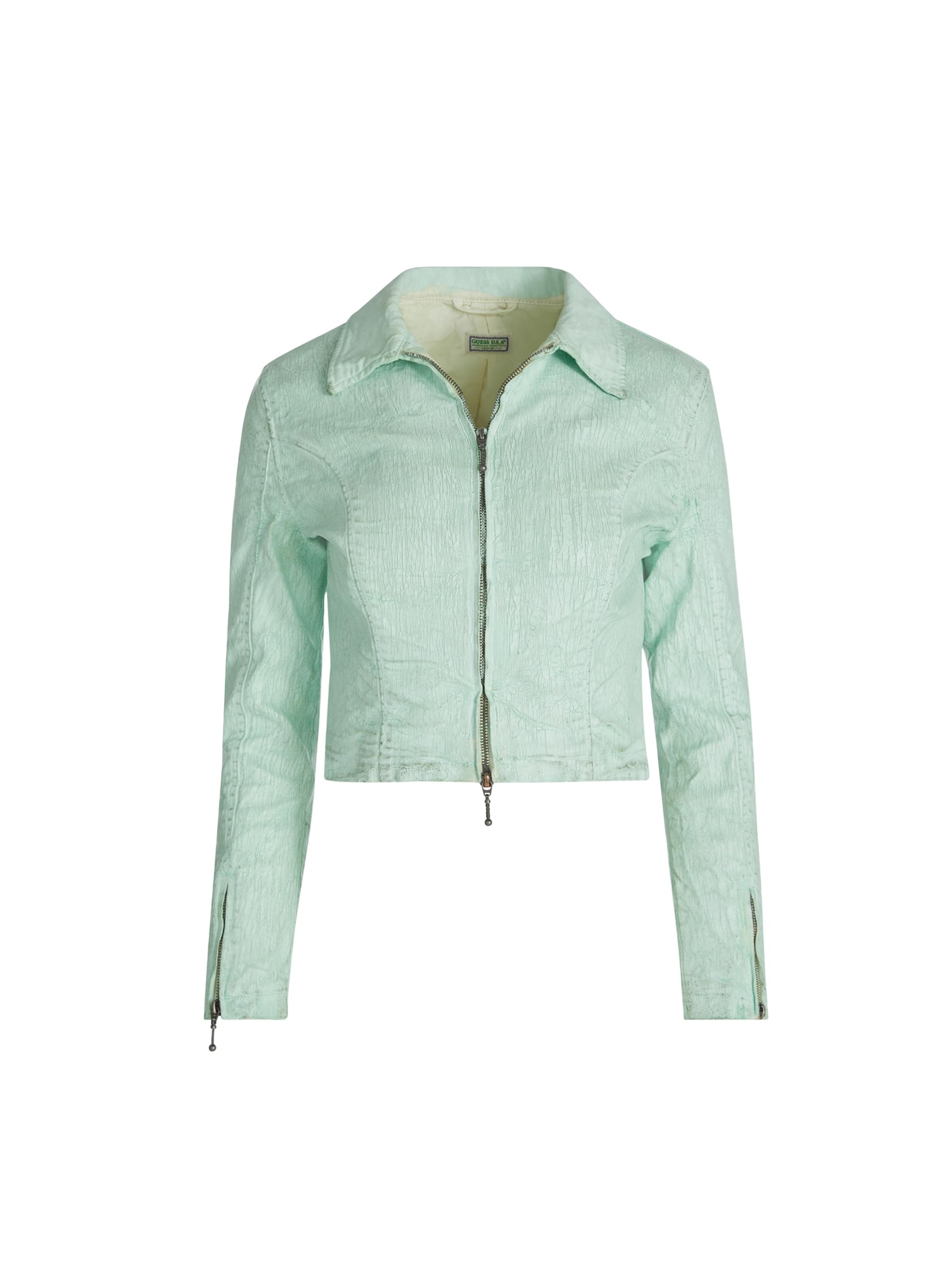 jaqueta jeans craquelada