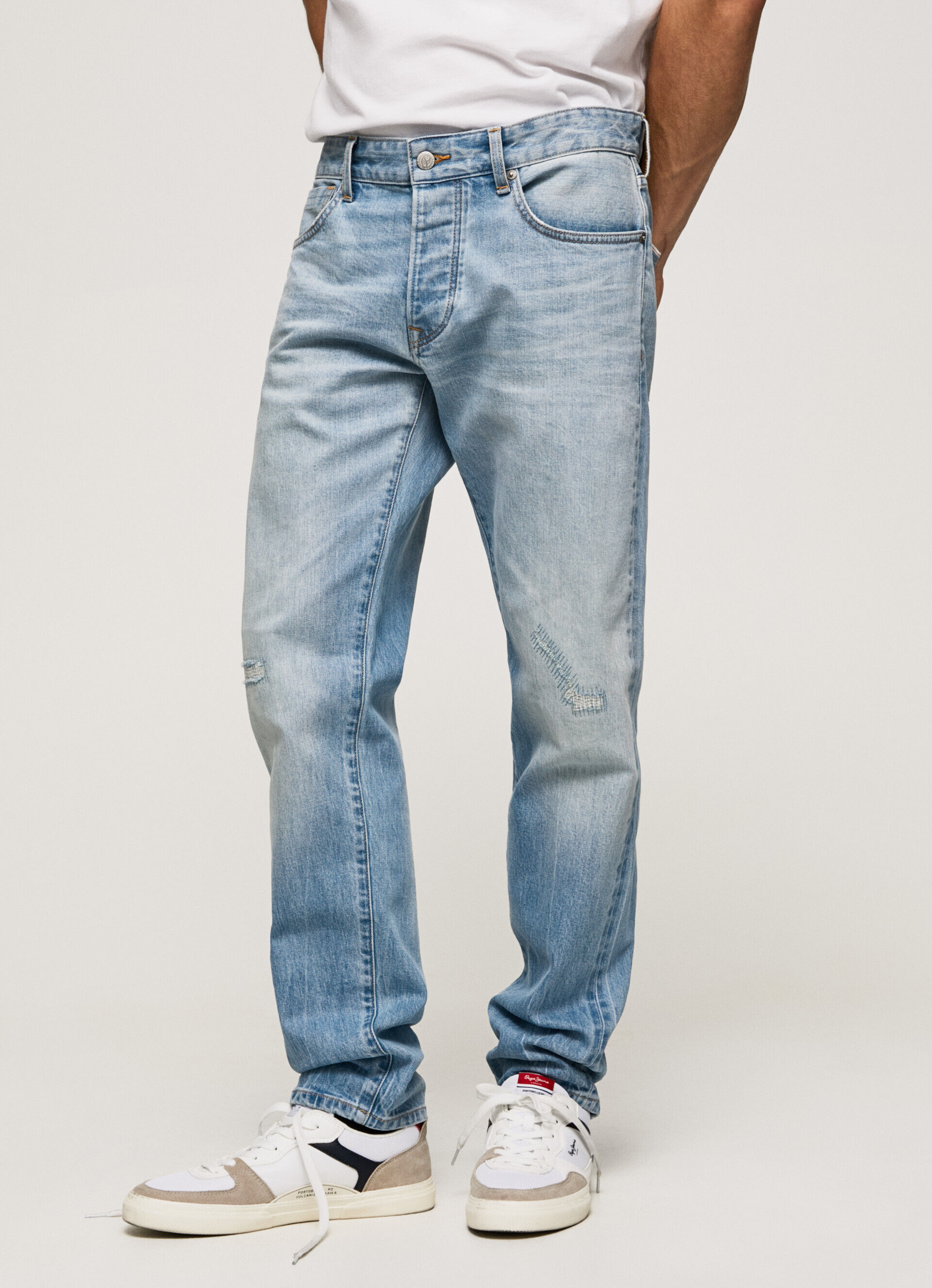 Calça jeans Stanley, corte e cintura regulares - jeans