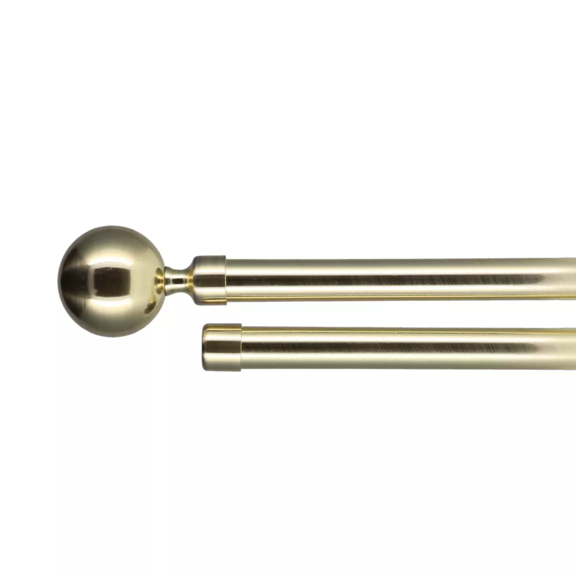 Kit de tringle rideau extensible double barres (L120 - L210 cm / D19 mm) Paloma Or