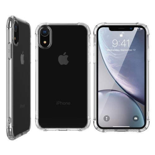 iPhone Xr Gummi Case Hülle Air Cushion Fallschutz - Transparent