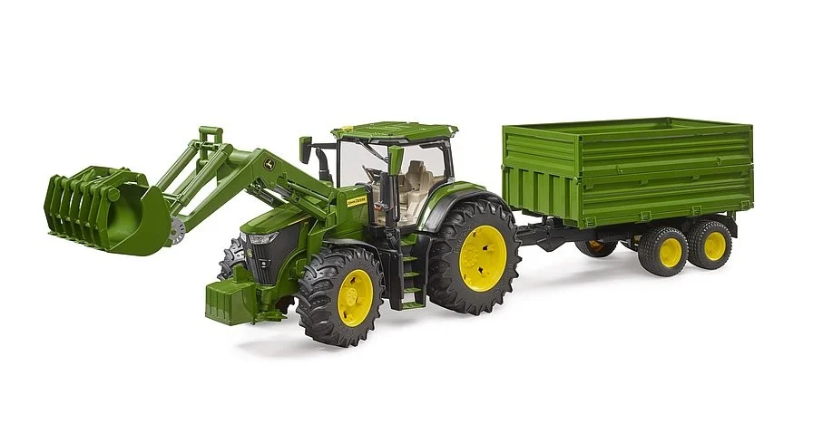 Bruder - John Deere 7R 350 med Frontlæsser & Vogn (03155)