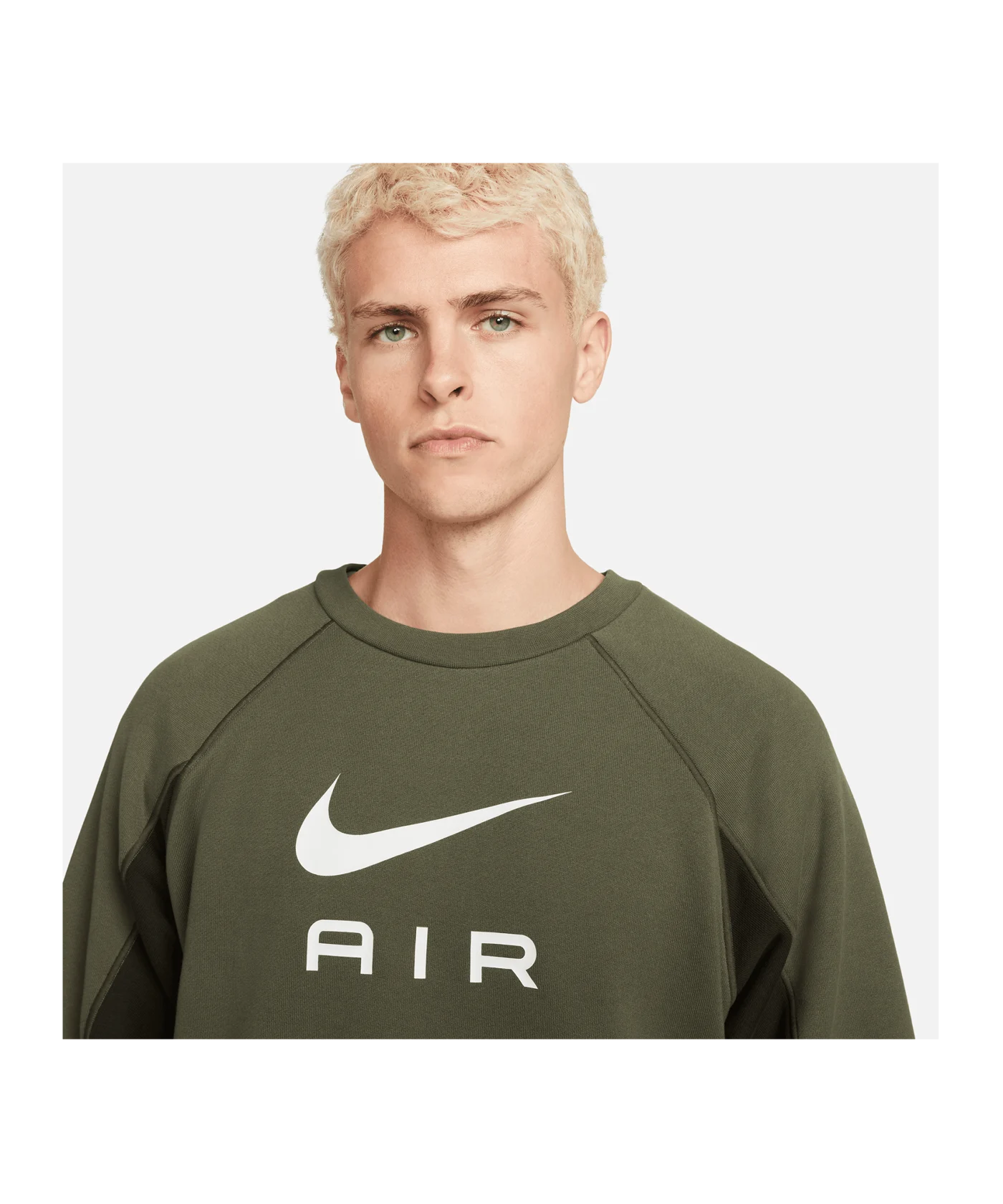 Nike Air FT Crew Sweatshirt Grün Weiss F222