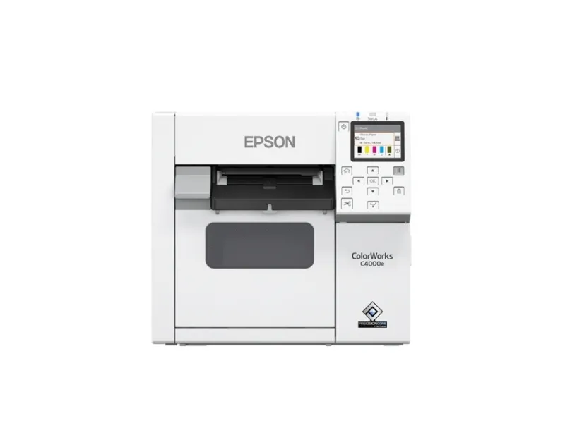 Epson ColorWorks CW-C4000E (BK) - Etiketprinter - farve - blækprinter - Rulle (10,2 cm) - 1200 x 1200 dpi - op til 100 mm/sek. (mono) / op til 100 mm/sek. (farve) - USB, USB vært - skærer