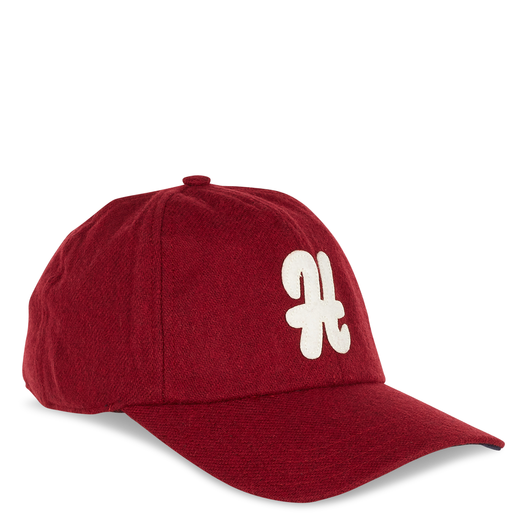 Casquette logo en laine recyclée| Rouge