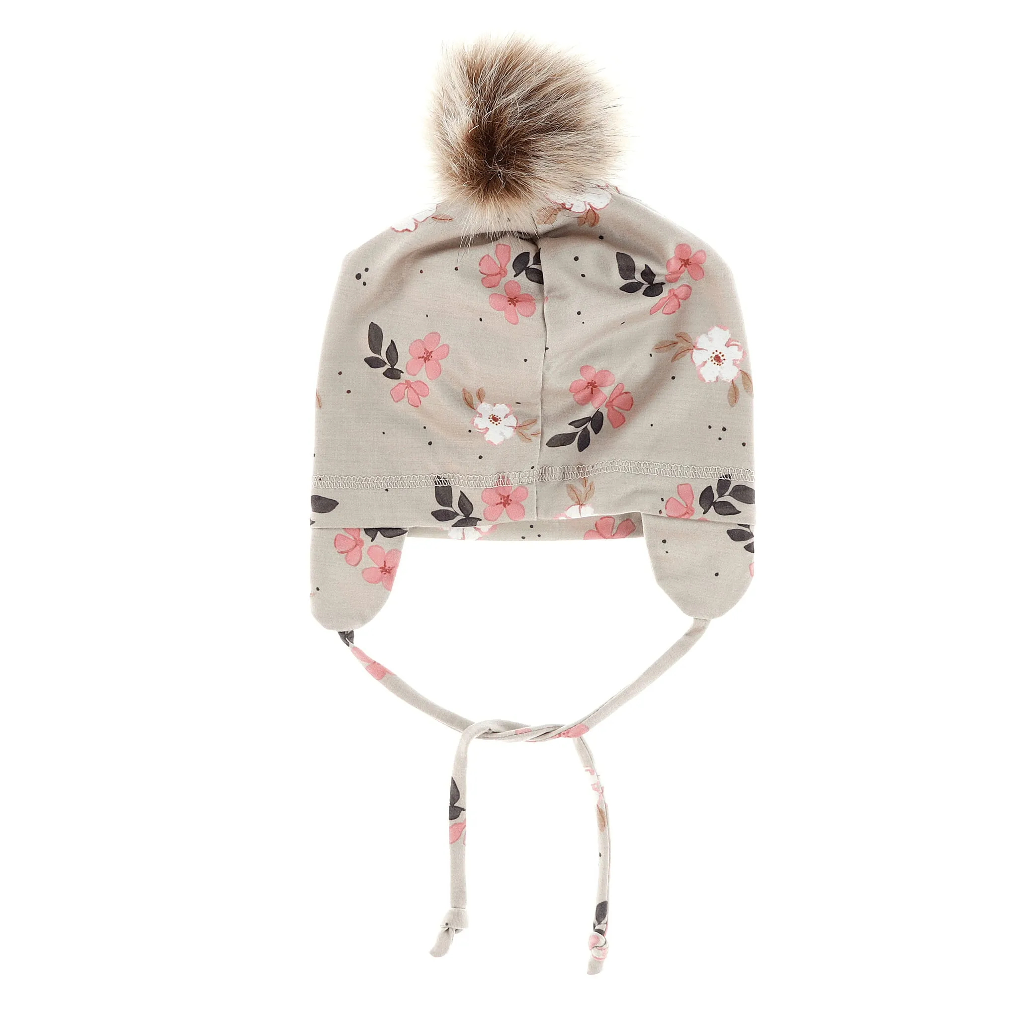 Deer Mountain Tuque Pompon Fleurs 3-6ans