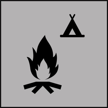 Pictogramme d'information - Feu de camp - ISO 7001 - Gravoply