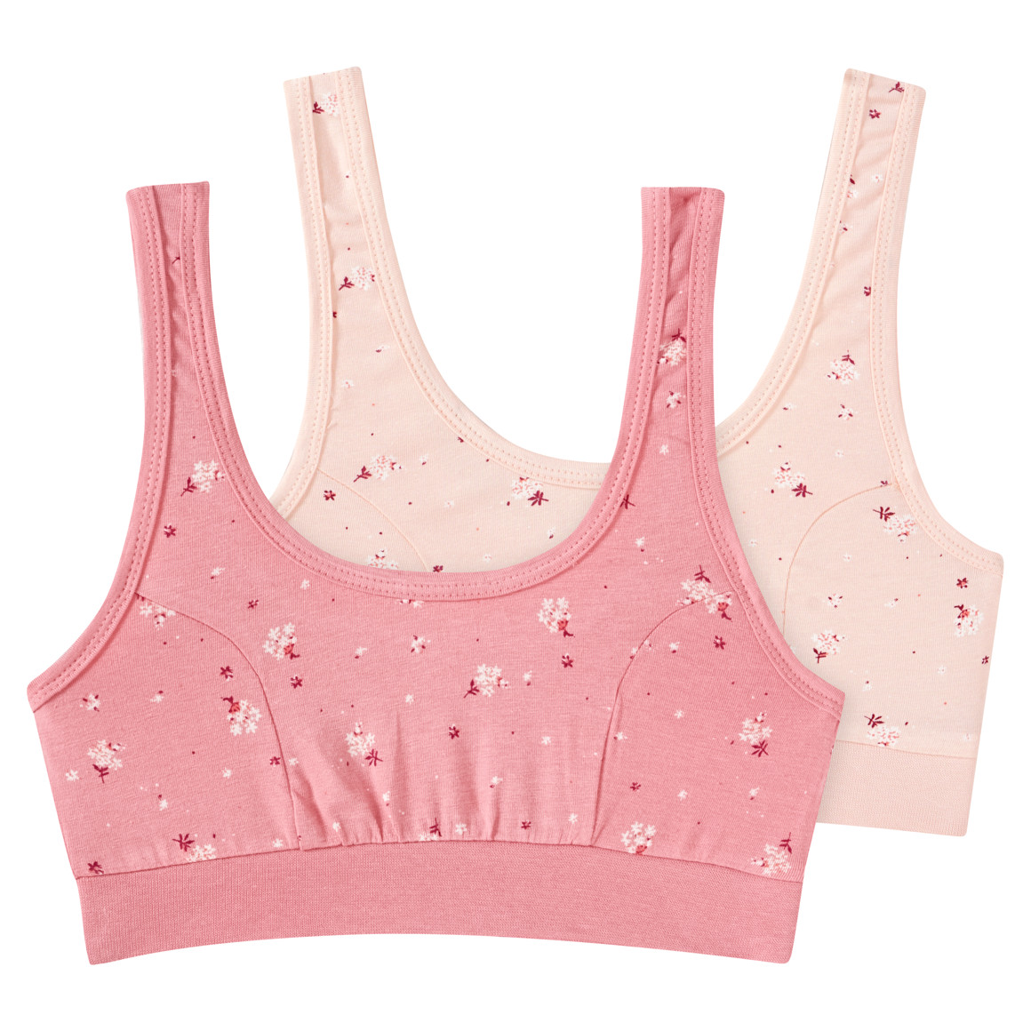 Yigga 2 Mädchen Bustiers mit Webbund apricot / rosa