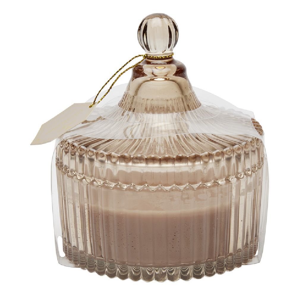Bougie chic design poudrier beige