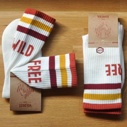Chaussettes Wildust WILD FREE - Blanc / Rouge