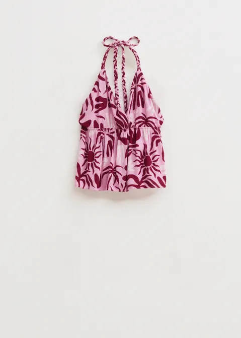 Halter top all over print assorti (ASSOR)