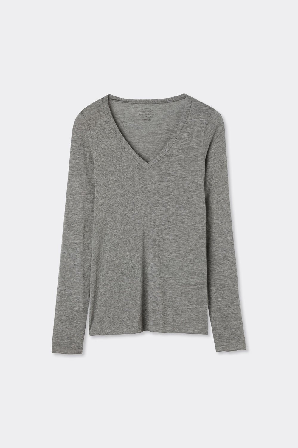 Blusa com decote em V em Modal Ultraleve com Caxemira