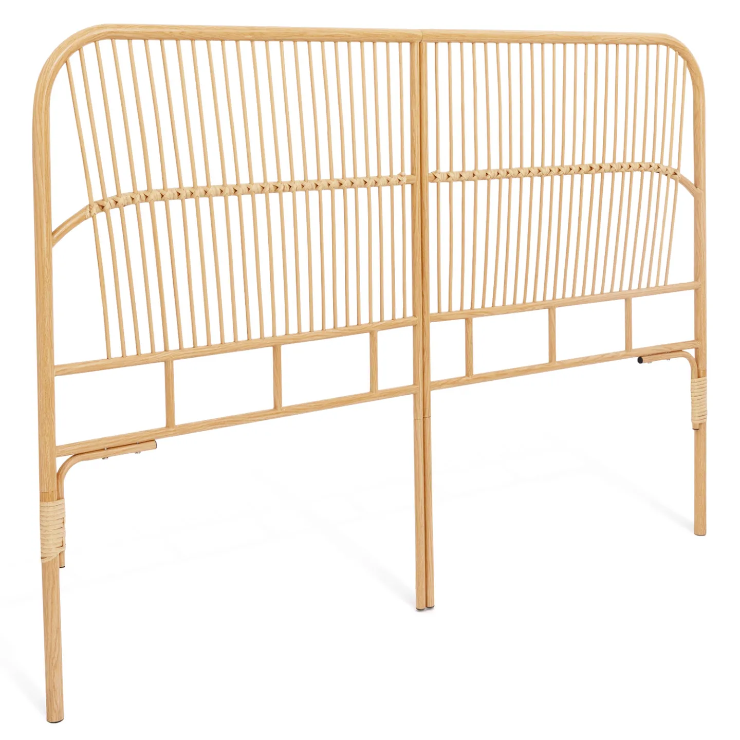 Tête de lit sur pied DEVI 160 cm effet rotin