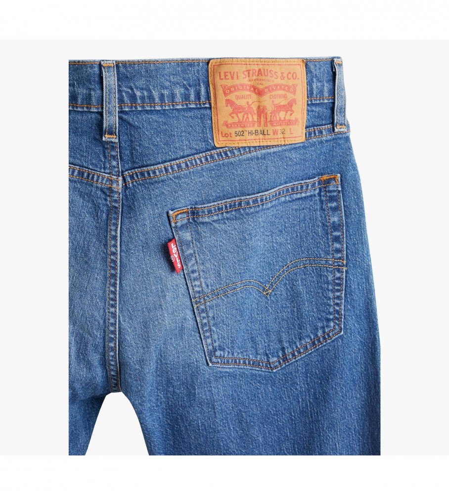 Levi's Jeans de talle alto de corte cnico 502 azul