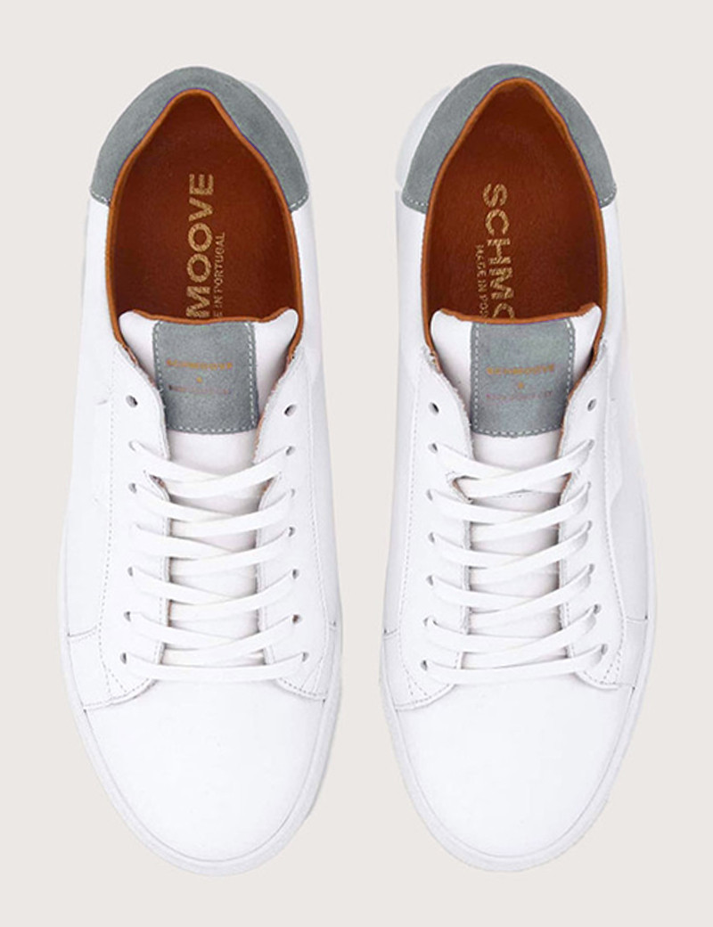 SCHMOOVE BASKETS HOMME SPARK CLAY BLANC GRIS