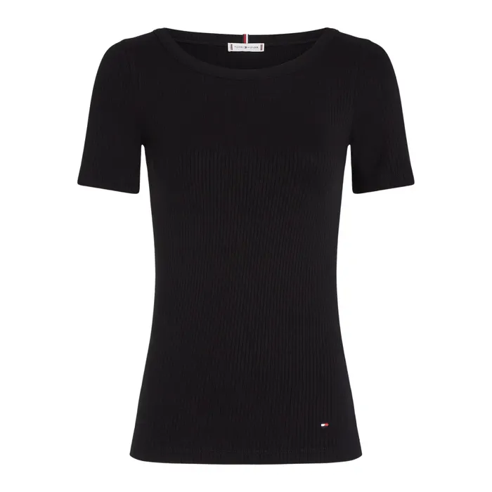 Tommy Hilfiger Slim 5X2 Rib Crew Shirt Dames
