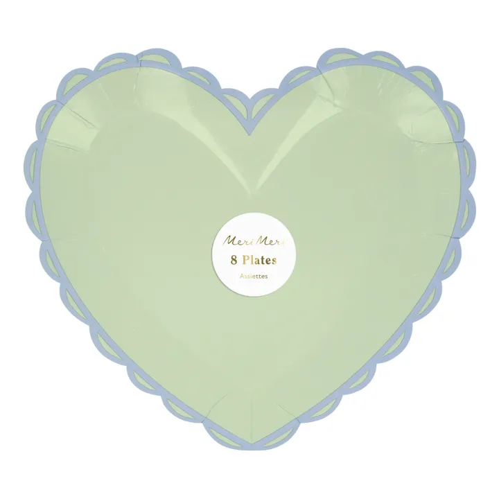 Meri Meri Petites assiettes coeur - Set de 8 | Pastel
