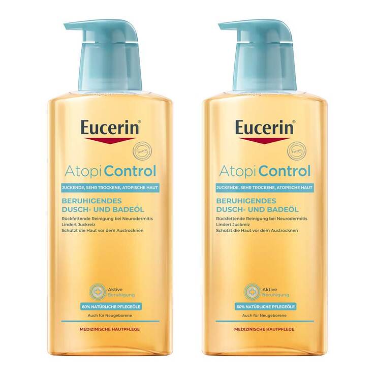 Eucerin AtopiControl Dusch- und Badeöl, 2x400 ml