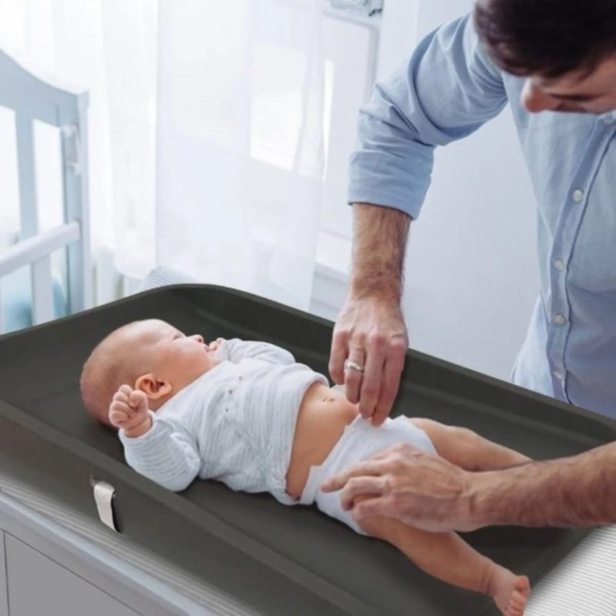 Clément - Équipement Matelas à Langer Deluxe en Mousse Babyworks - Ivoire