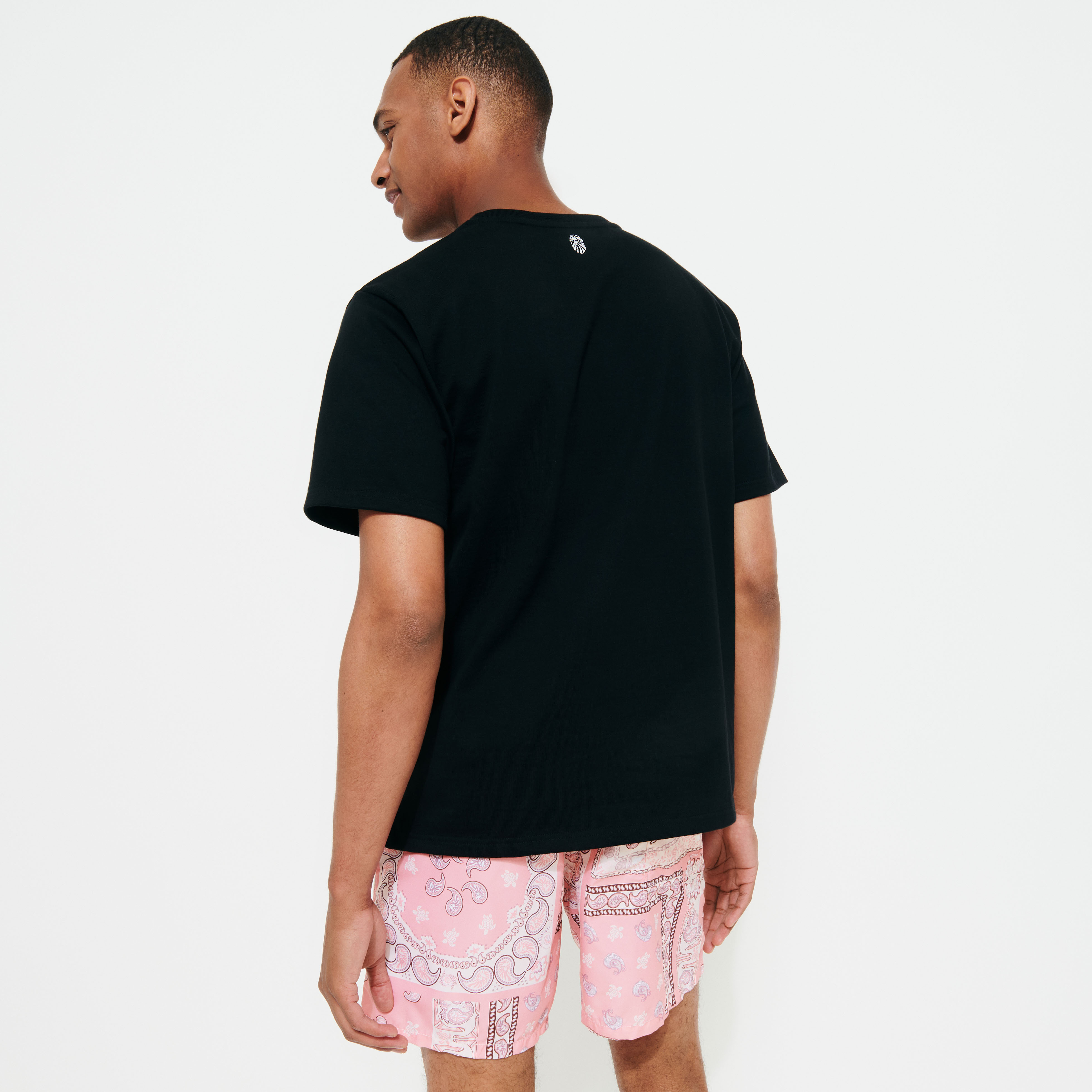 T-Shirt homme Bandana Logo imprimé - Vilebrequin x BAPE® BLACK | Site Vilebrequin | TPEZ2P88