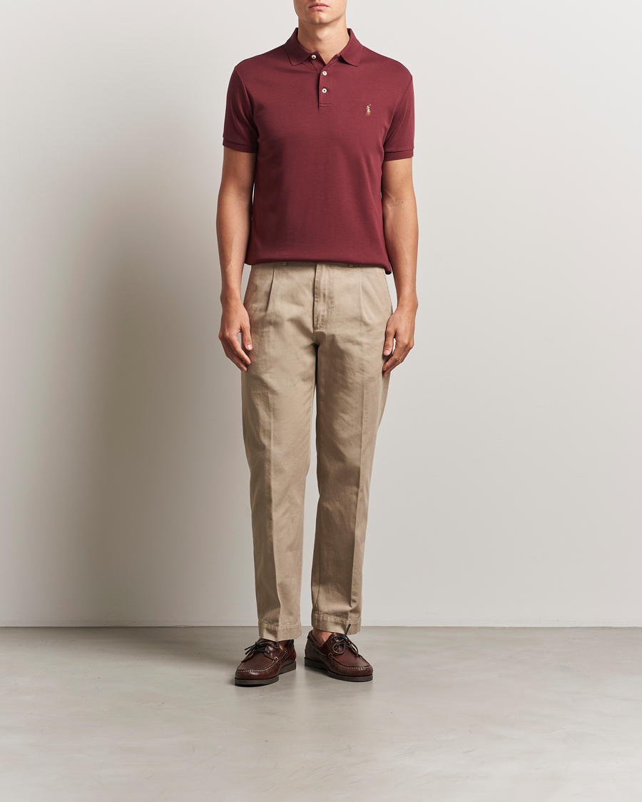 Polo Ralph Lauren Luxury Pima Cotton Polo Red Wine