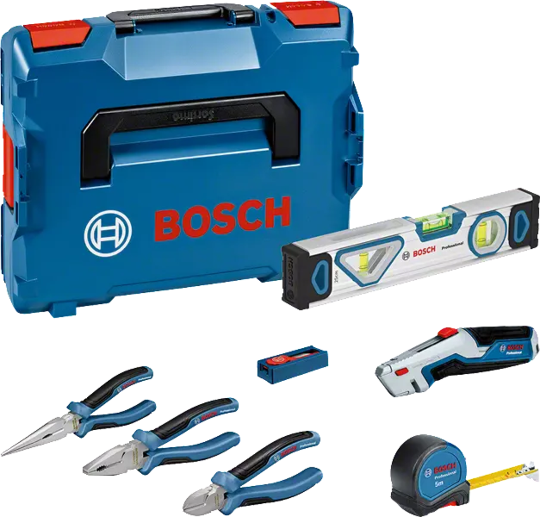 Bosch Professional  Handwerkzeug-Set inkl. Zangen, 1 Set    16-teiliges Set mit professionellen Werkzeugen