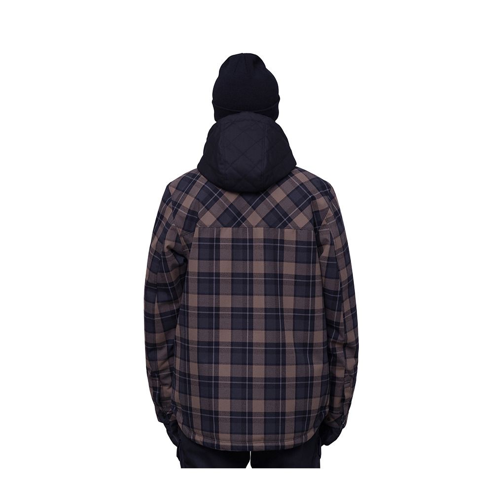 686 WOODLAND - Veste ski Homme tobacco plaid