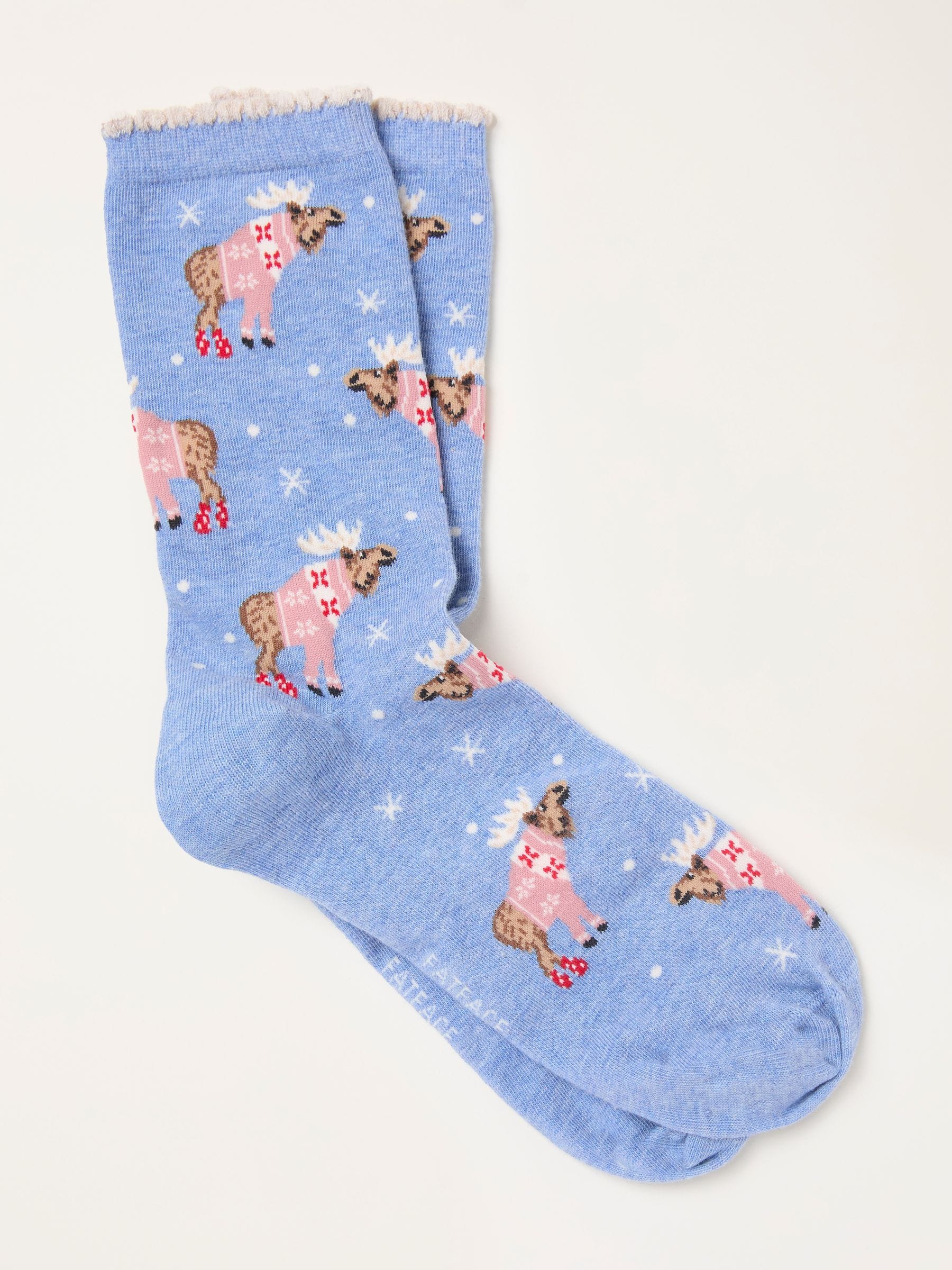 FatFace Shelter Moose Socks