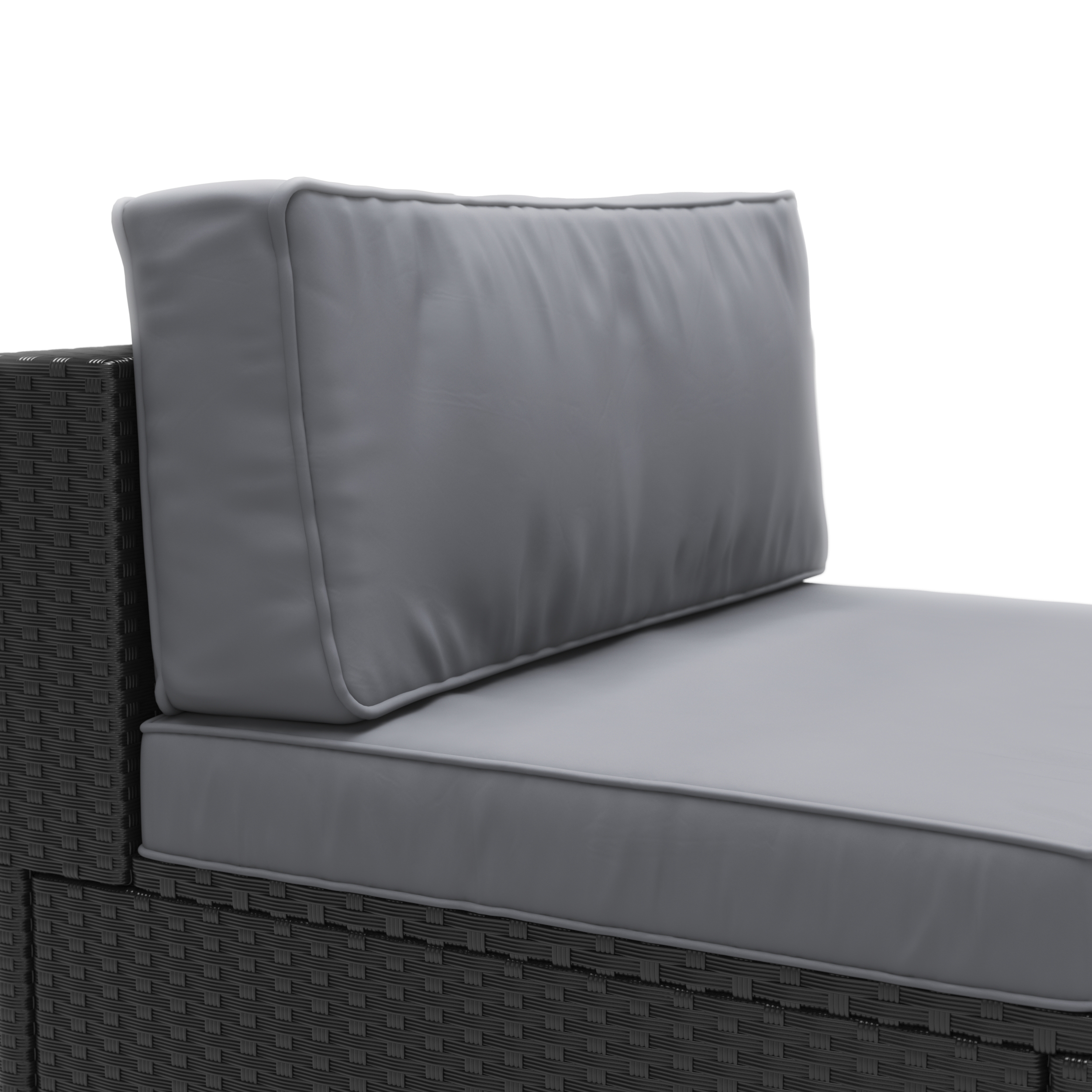 Mittelteil Rattanlounge KRETA schwarz/anthrazit