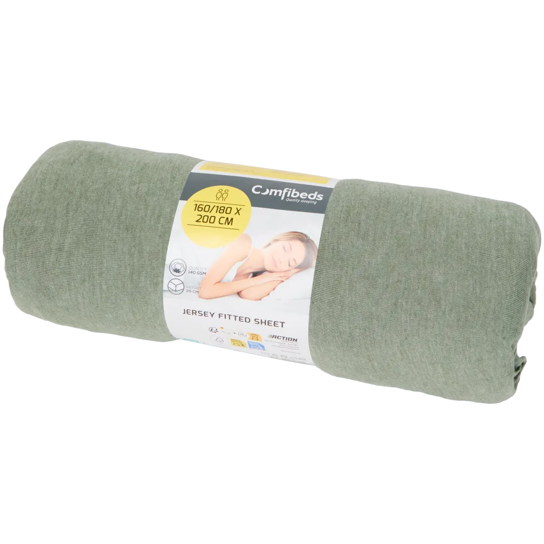 Comfibeds jersey hoeslaken 160/180 x 200 cm | diverse varianten